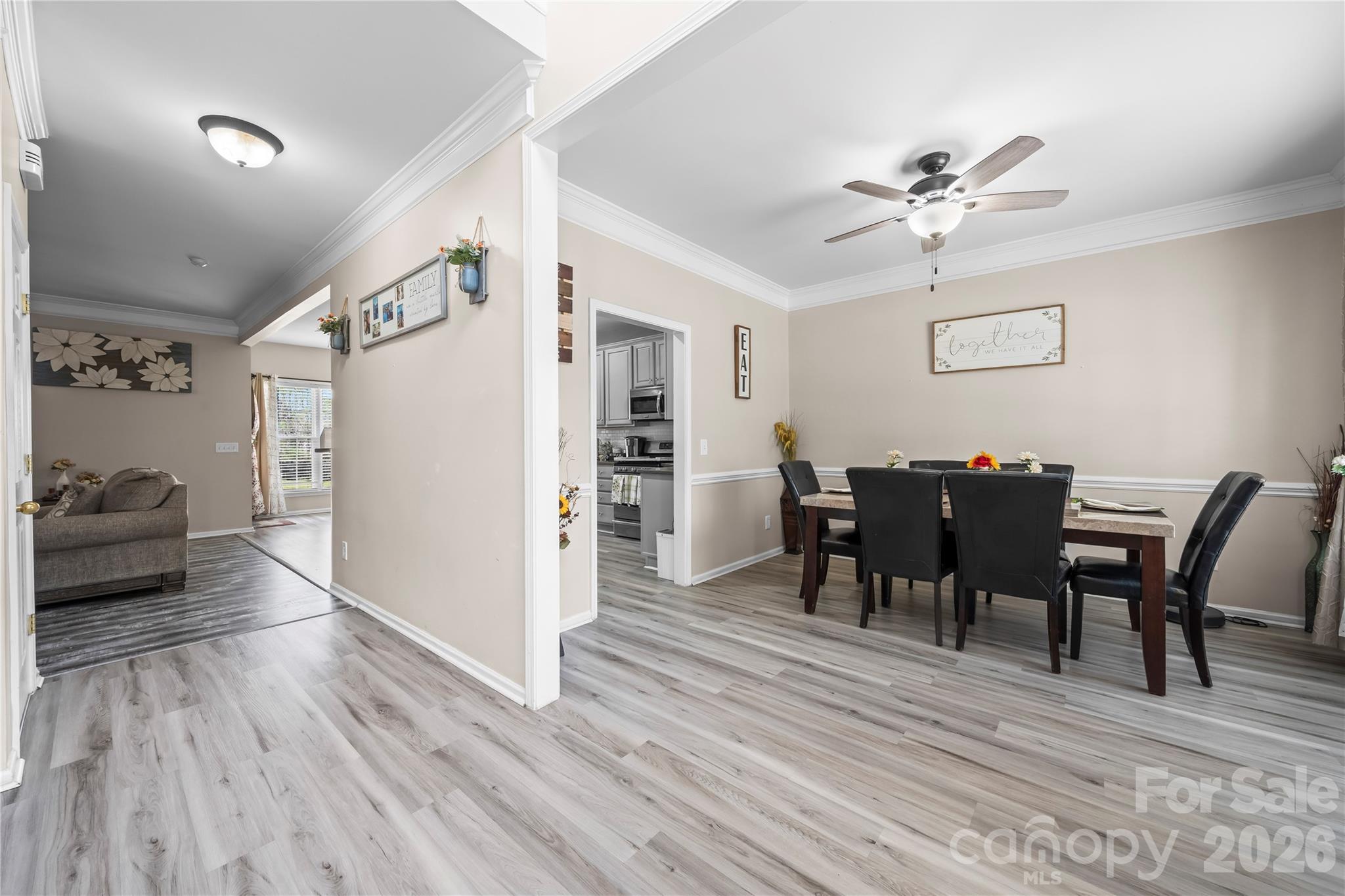 3715 Messina Road Clover, SC 29710 - Photo 5 of 33 a view of a dining room with furniture and wooden floor