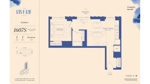 $4,675 | 18 India Street, Unit 1607S | Greenpoint