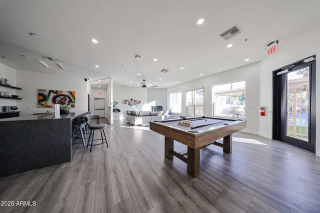 a room with furniture and a table