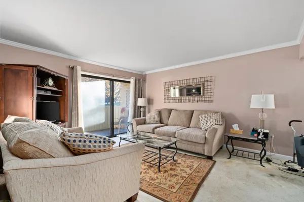 a living room with furniture and a couch