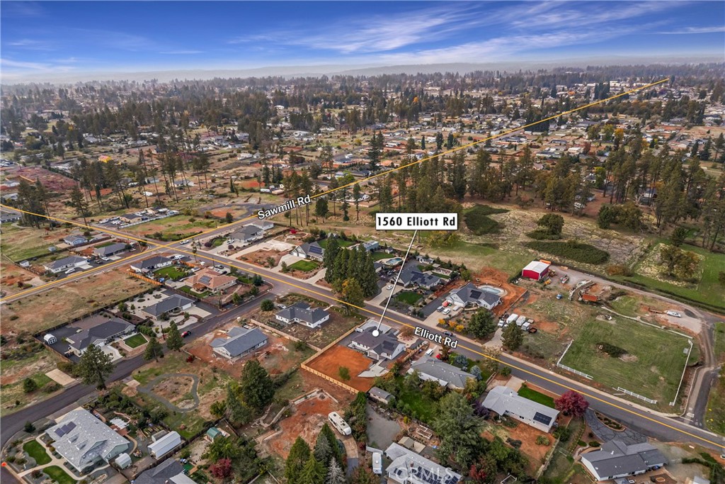 1560 Elliott Road Paradise, CA 95969 - Photo 50 of 50 an aerial view of residential houses with city view