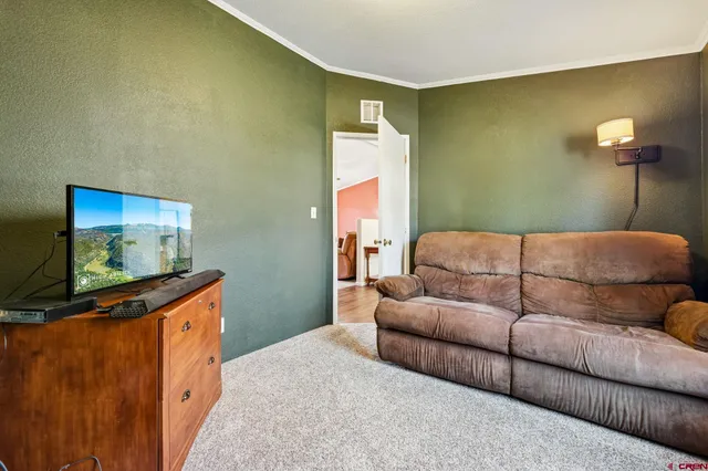 a living room with a couch and a flat screen tv