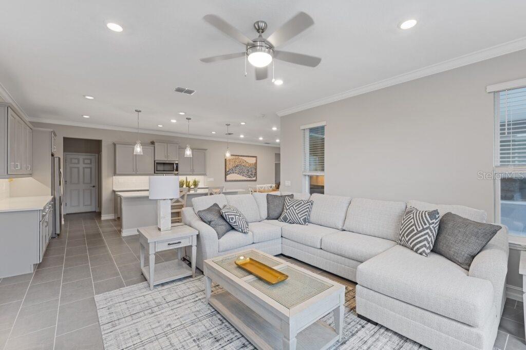 5567 Northwest 45th Lane Ocala, FL 34482 - Photo 5 of 21 a living room with furniture and a chandelier