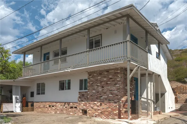 a building view with a street