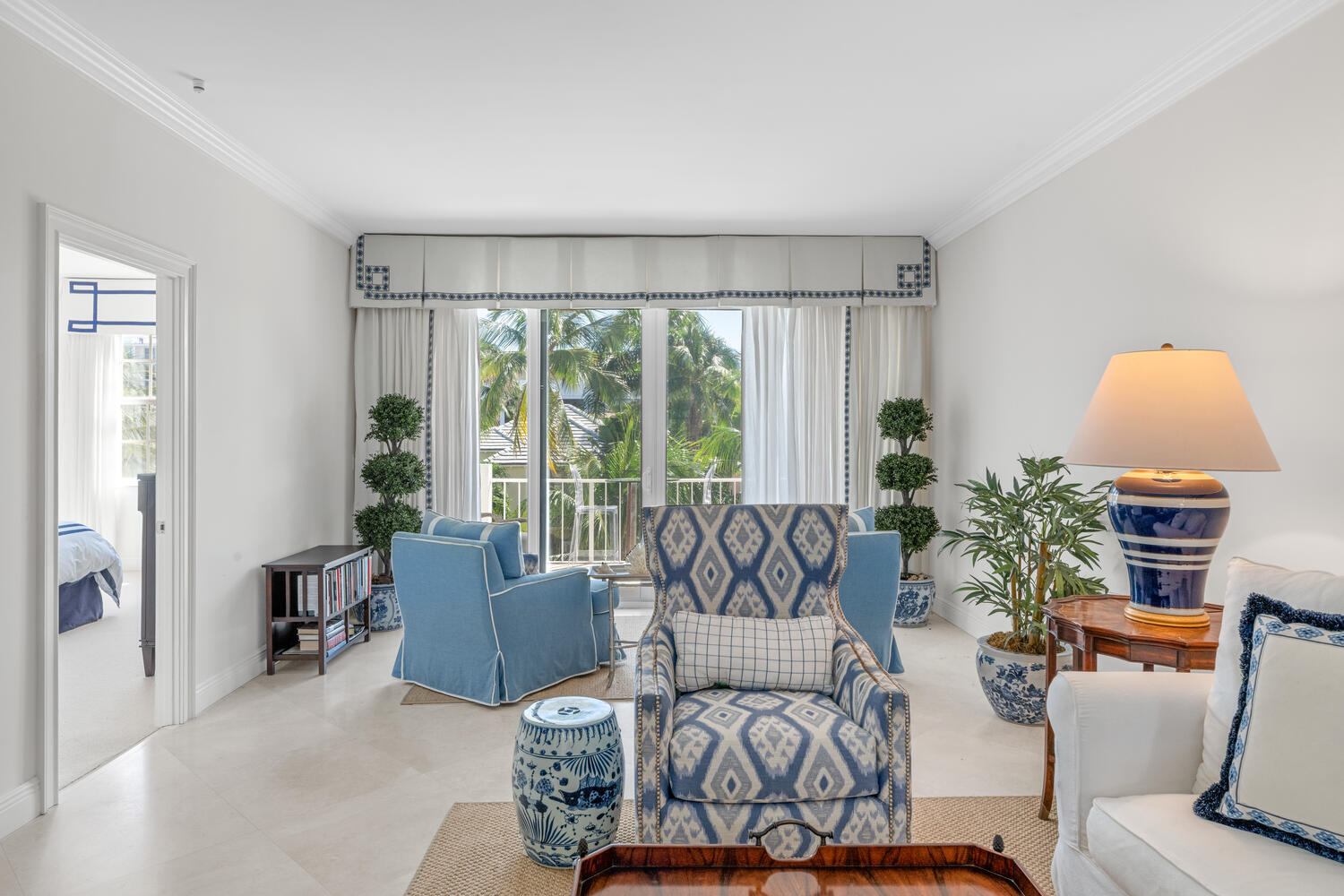 127 Peruvian Avenue, Unit 302 Palm Beach, FL 33480 - Photo 23 of 52 a living room with furniture and a large window