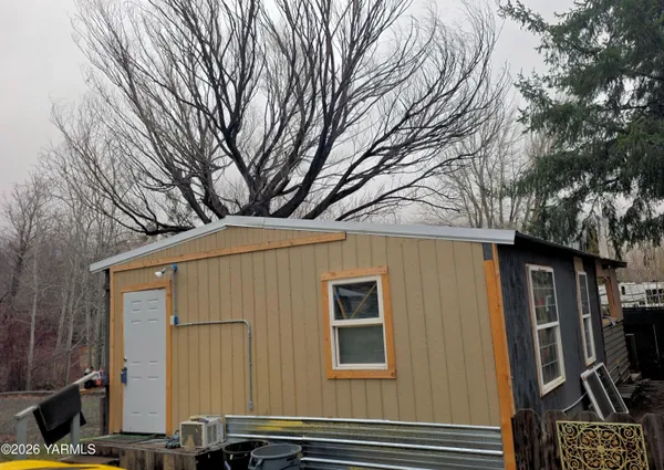 a backyard of a house