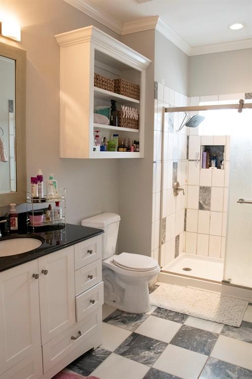 298 Redbud A Mexia, TX 76667 - Photo 23 of 40 a bathroom with a granite countertop sink mirror vanity and toilet