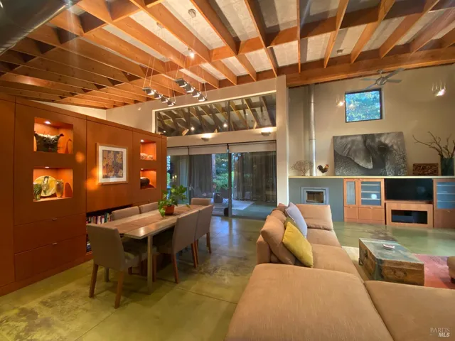 a view of table and chairs in patio