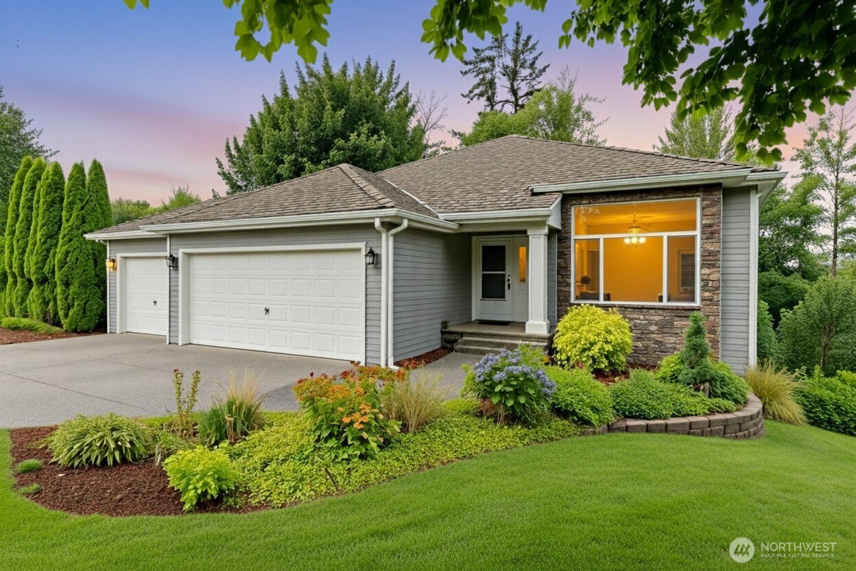 605 40th Place Everett, WA 98201 - Photo 2 of 39 a front view of a house with garden
