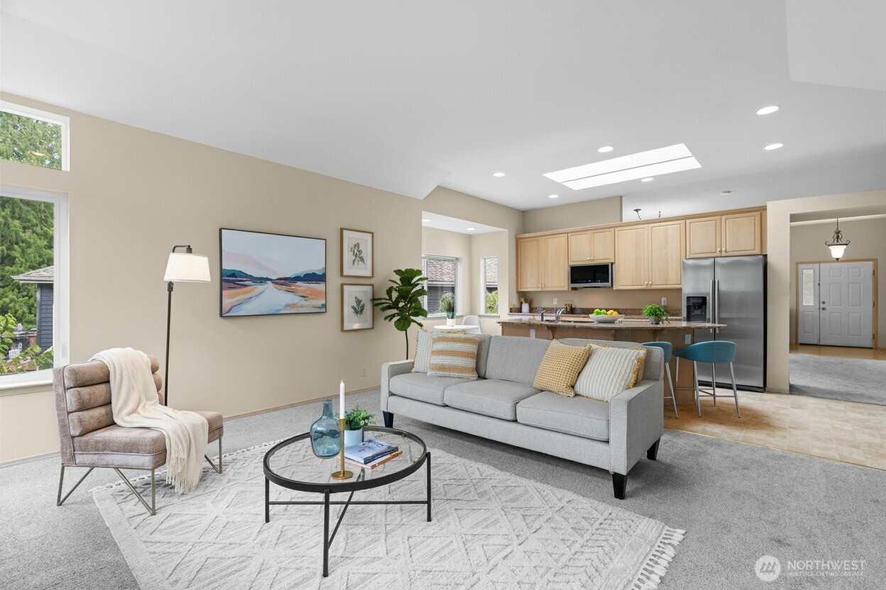 605 40th Place Everett, WA 98201 - Photo 10 of 39 a living room with furniture and a view of kitchen