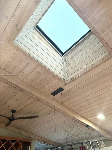 a view of wooden staircase