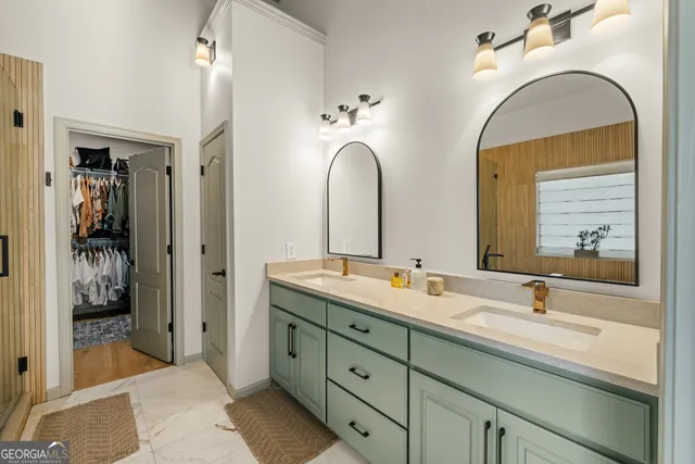a bathroom with a tub and toilet