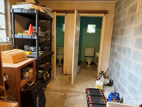 a view of storage and utility room