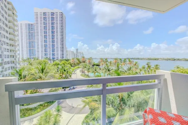 a view of sky from a balcony