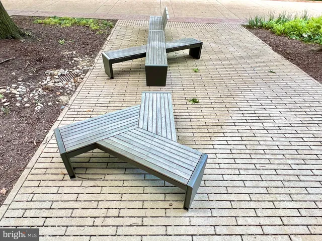 a view of a terrace with chairs