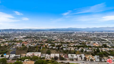 an aerial view of a city