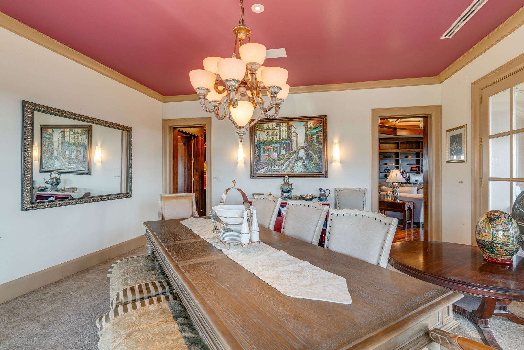 6300 Cairo Bend Road Lebanon, TN 37087 - Photo 16 of 50 a living room with dining table furniture and a chandelier