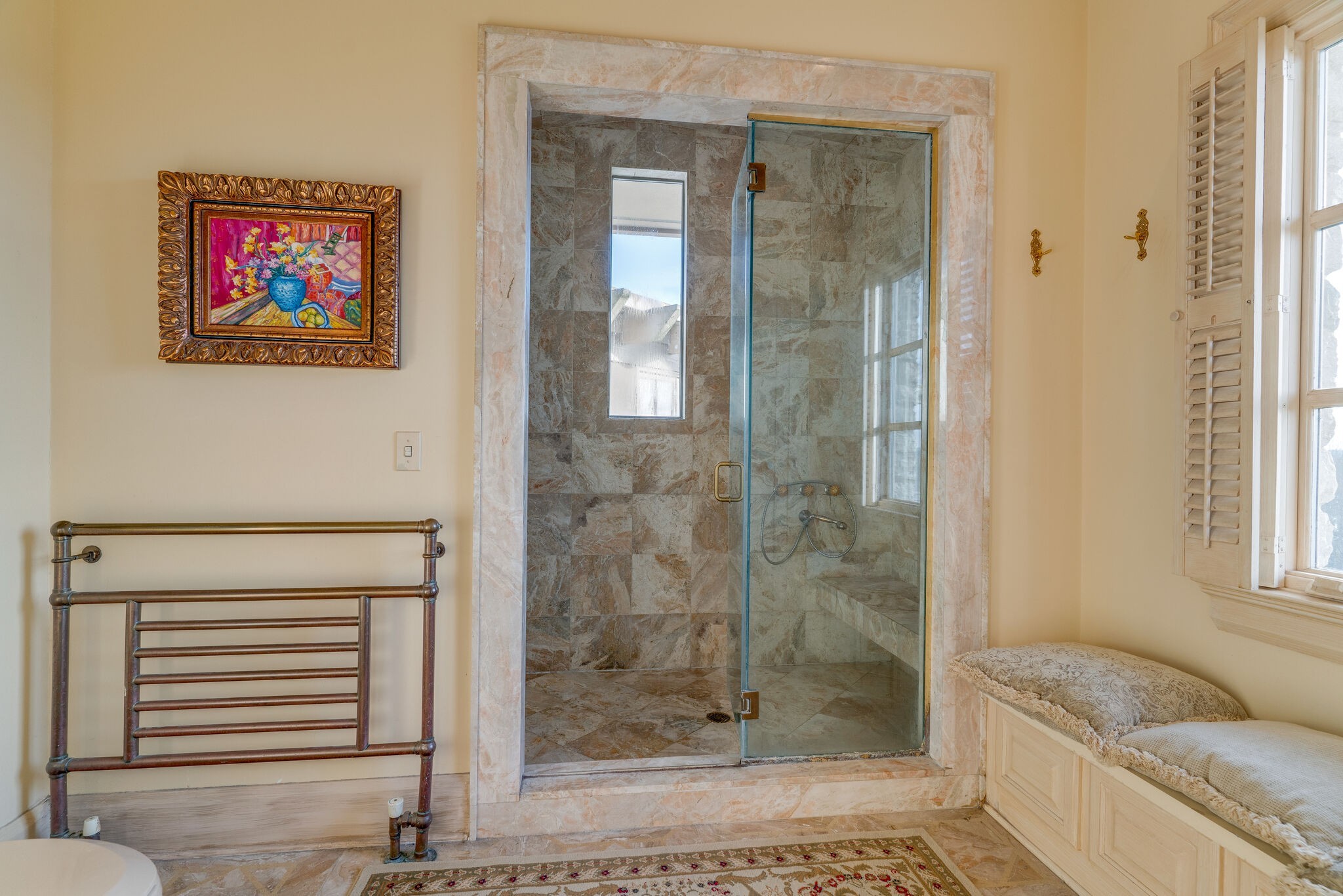 6300 Cairo Bend Road Lebanon, TN 37087 - Photo 24 of 50 a bathroom with a granite countertop shower a sink and a bathtub