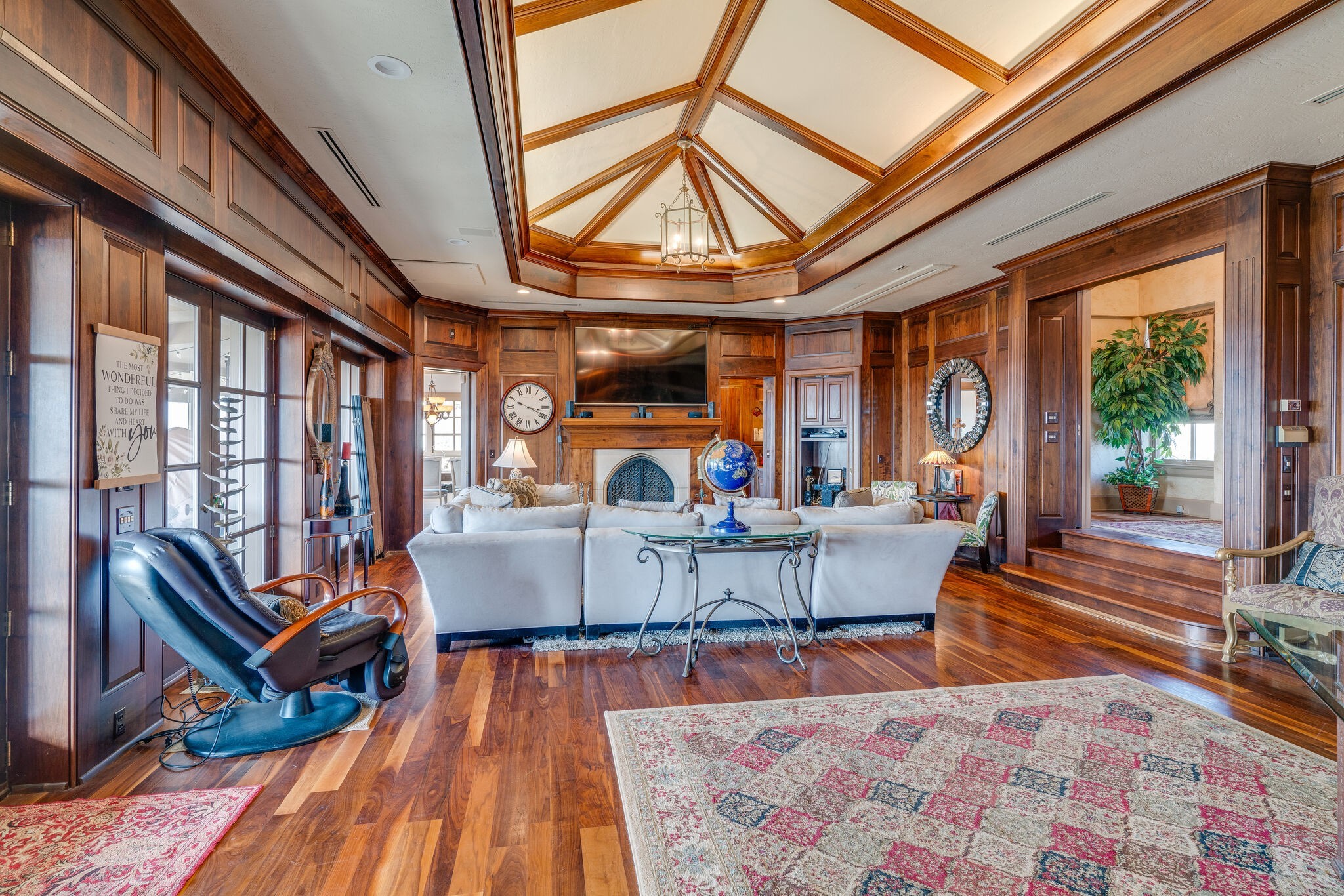 6300 Cairo Bend Road Lebanon, TN 37087 - Photo 9 of 50 a living room with furniture a fireplace and large windows