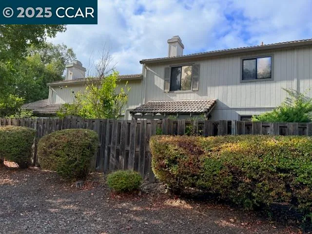 a view of a park that has large trees