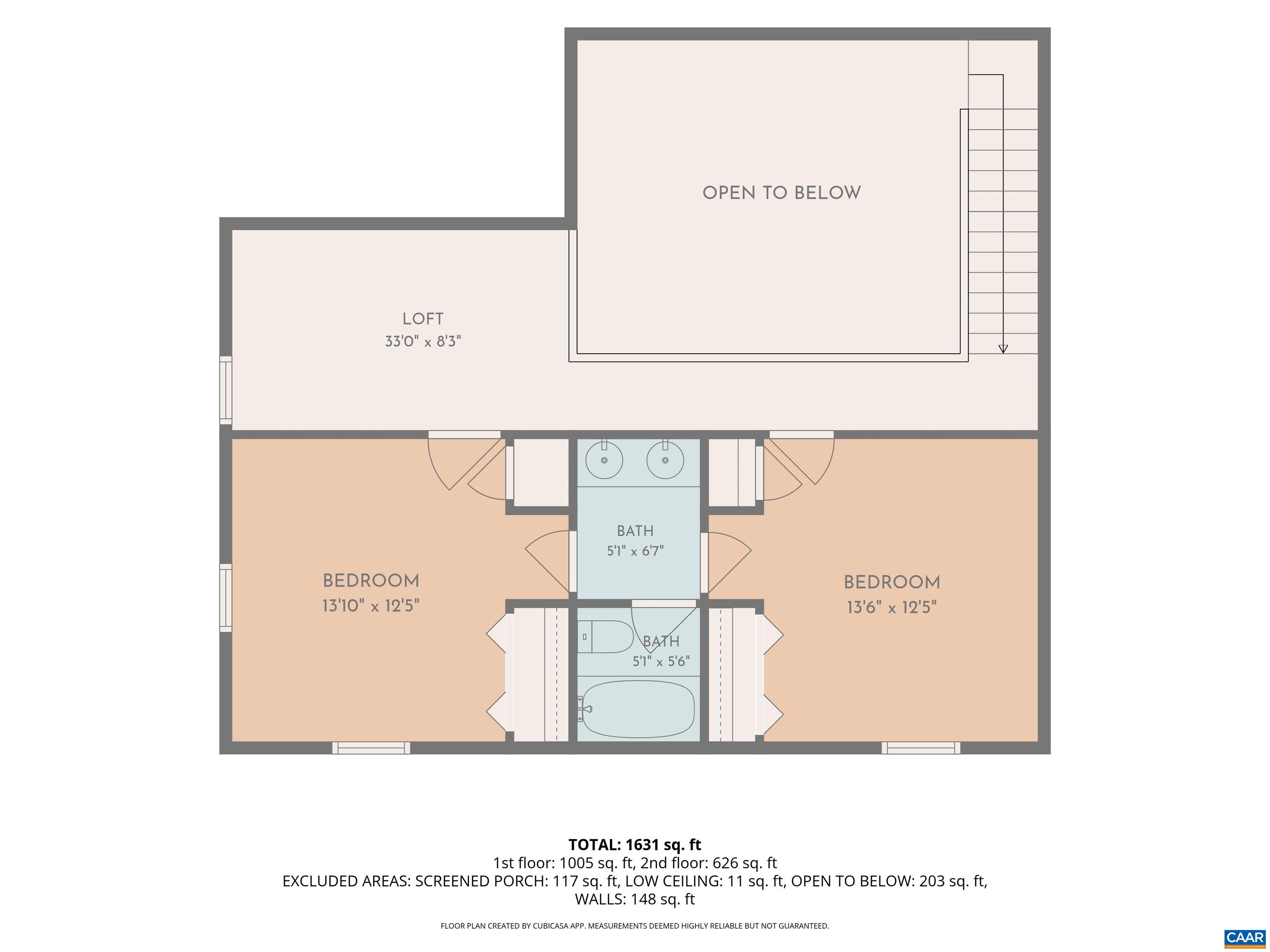 20 Blue Ridge Court Roseland, VA 22967 - Photo 58 of 59 Floor plan measurements are approximate and taken from the interior of the home. Dimensions and square footage should not be considered exact. Buyers should independently verify all measurements.