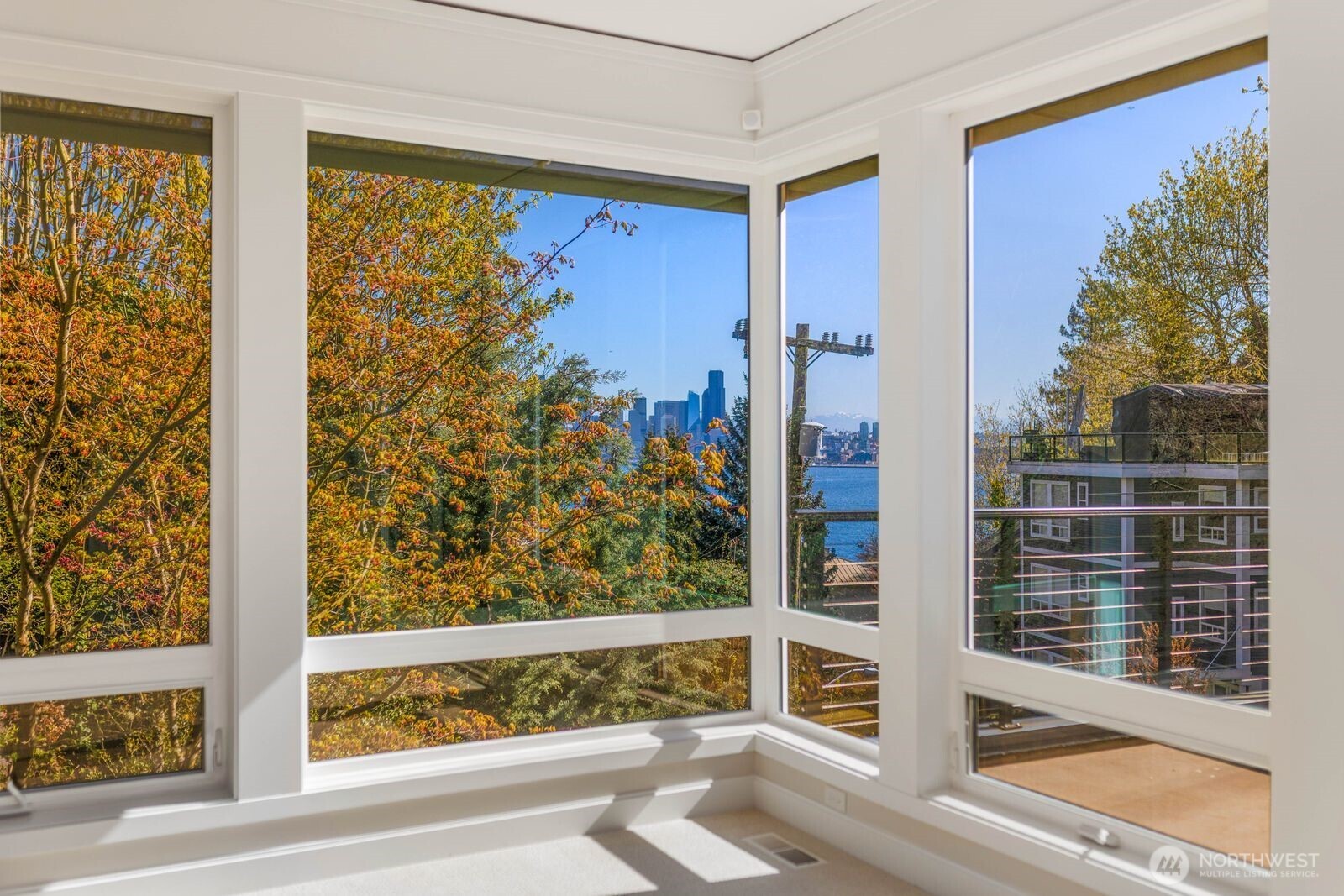 1717 Ferry Avenue Southwest Seattle, WA 98116 - Photo 11 of 40 a view of a glass door with a tree in front of it