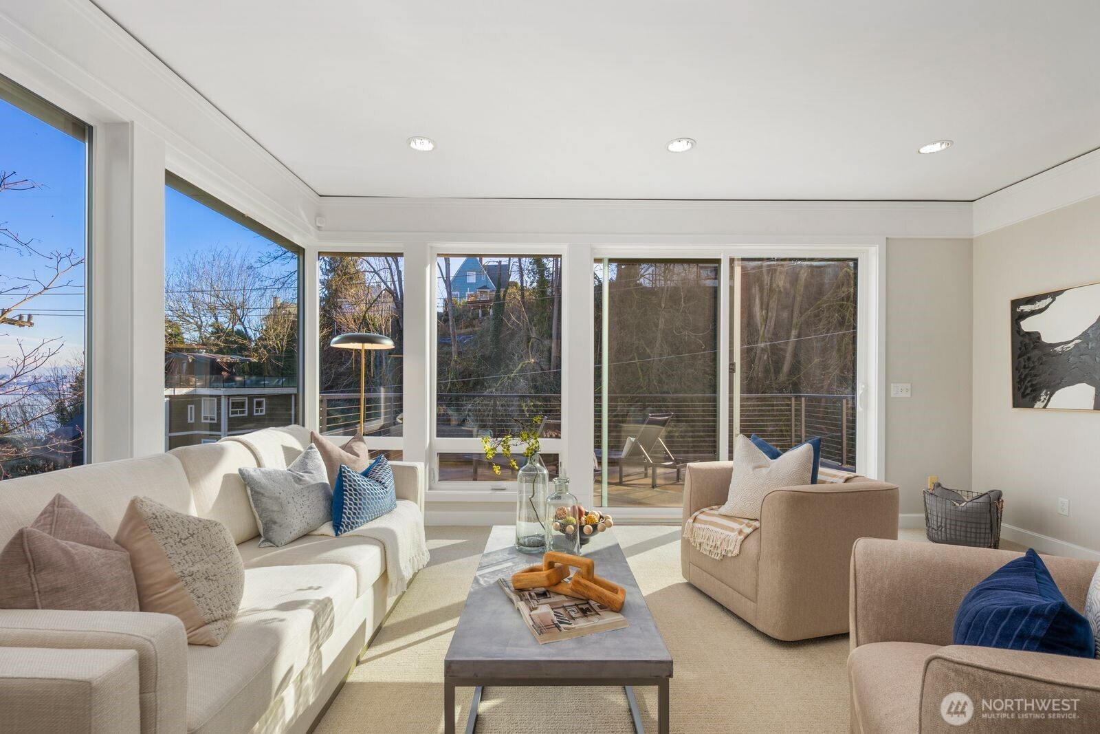 1717 Ferry Avenue Southwest Seattle, WA 98116 - Photo 12 of 40 a living room with furniture and a large window