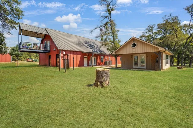 a house view with a garden space