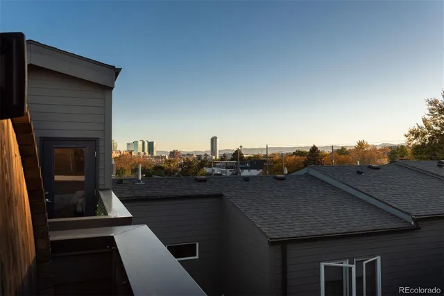 a view of a city that has tall buildings