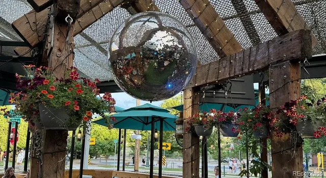 a view of a building with a street