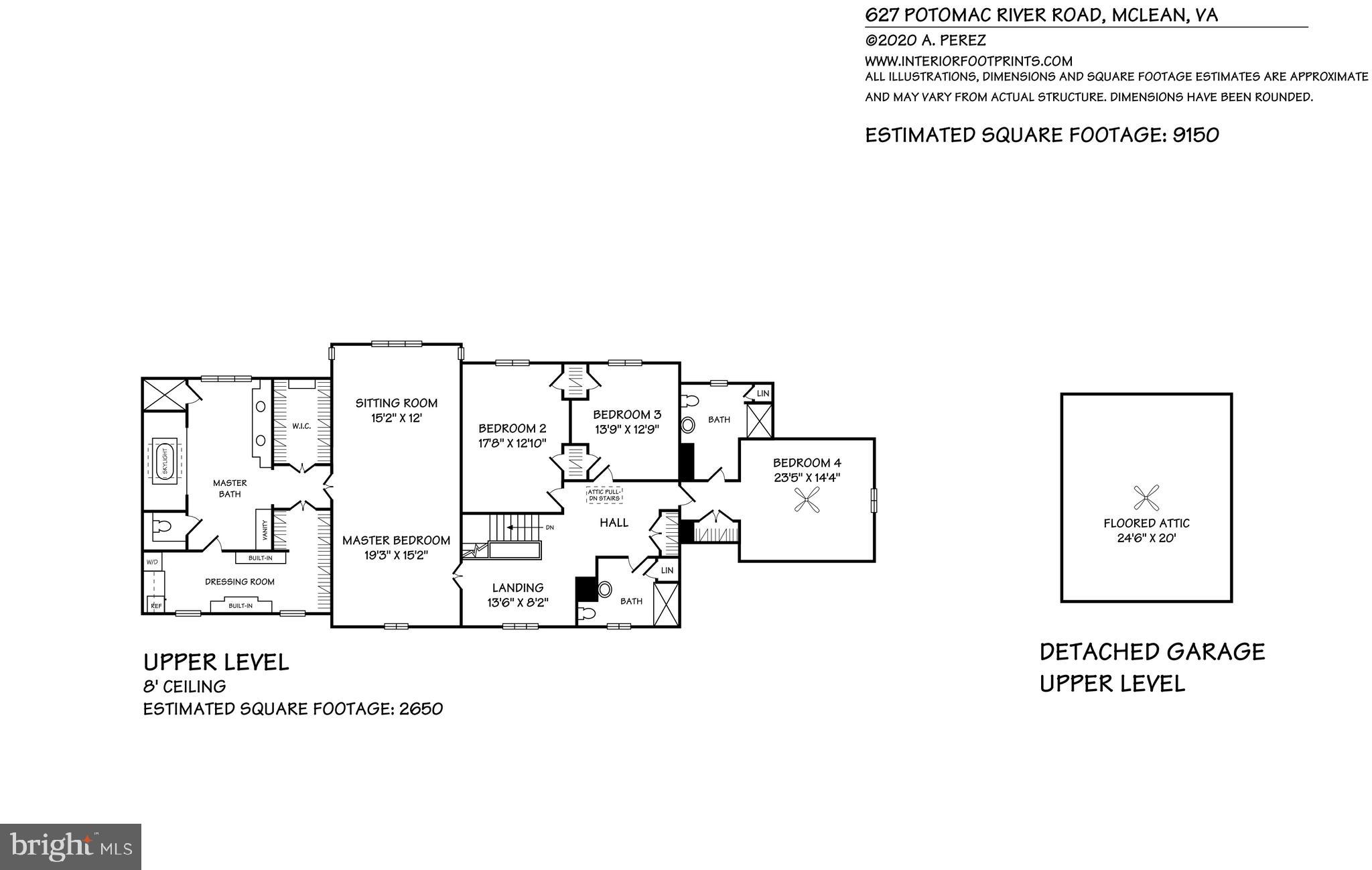 627 Potomac River Road McLean, VA 22102 - Photo 89 of 89 Upper Level Floor Plan
