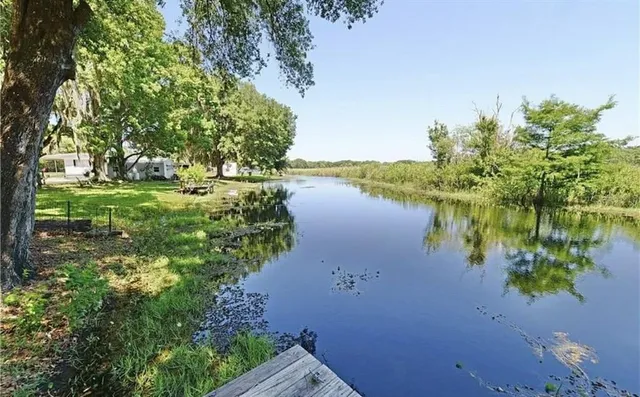 a view of a lake with a lake