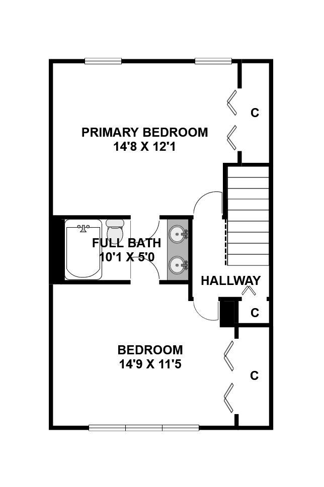 1765 Rochelle Court Woodbridge, VA 22192 - Photo 34 of 34 Upper level diagram.