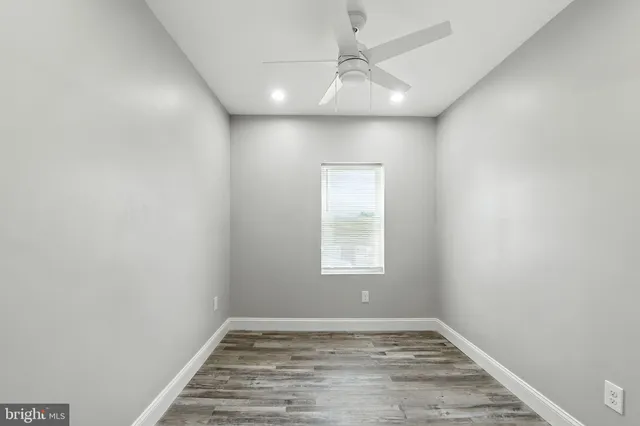 an empty room with a window