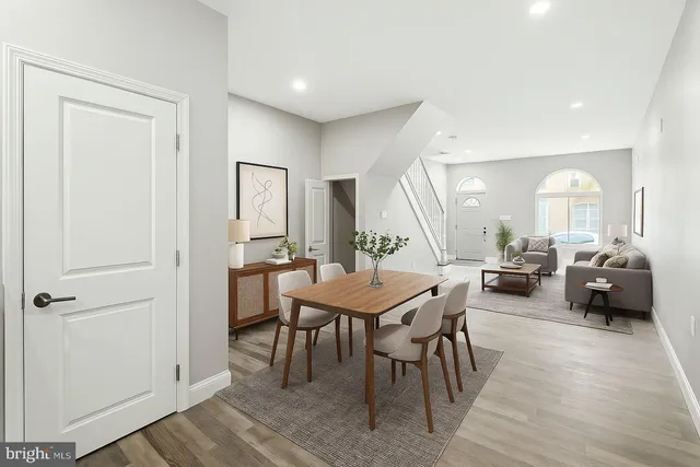 a view of a livingroom with furniture and window