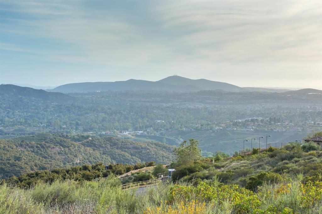 18035 Sunset Point Poway, CA 92064 - Photo 31 of 62 a view of a dry yard with mountains in the background