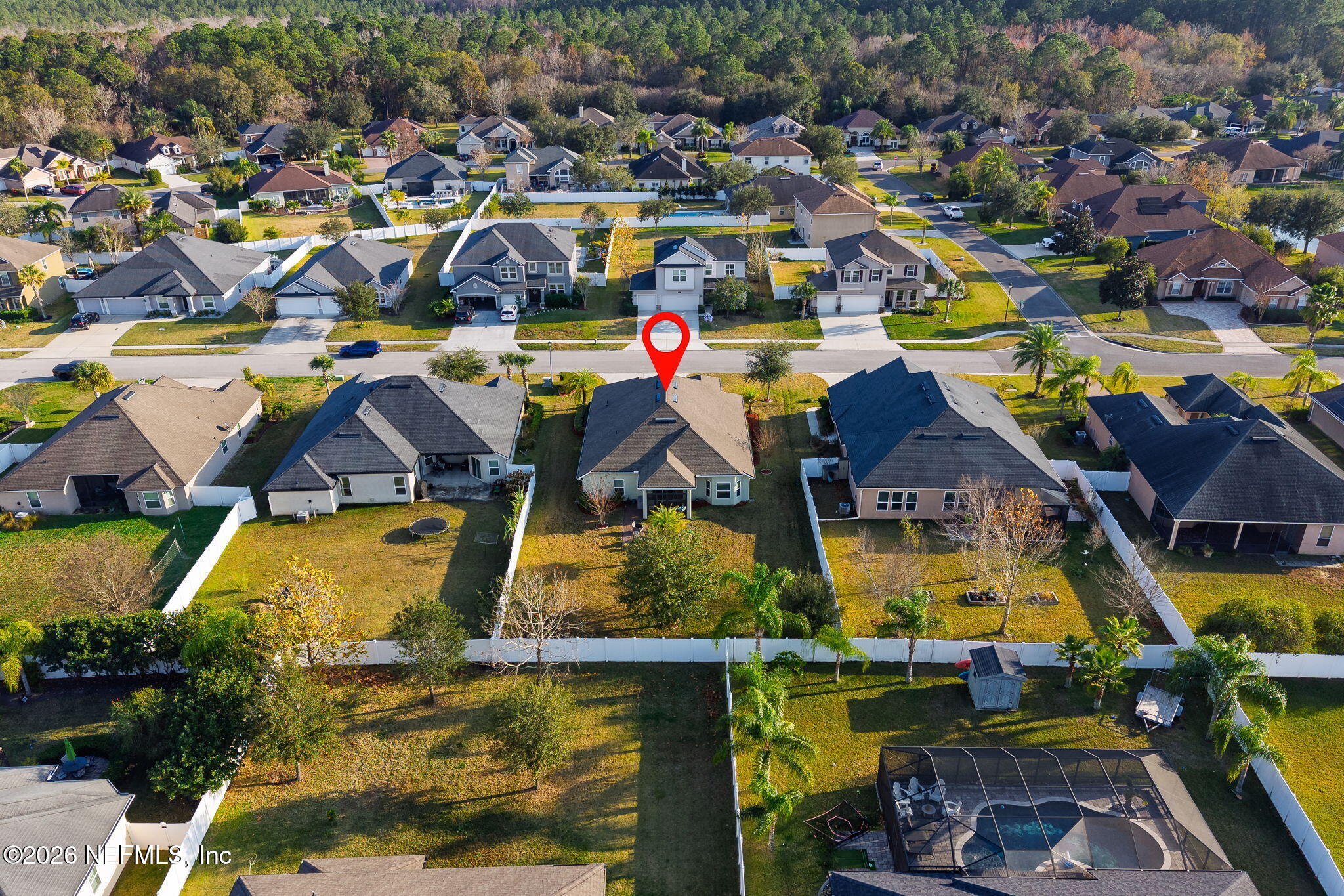 405 Porta Rosa Circle St. Augustine, FL 32092 - Photo 38 of 55 an aerial view of residential houses with swimming pool
