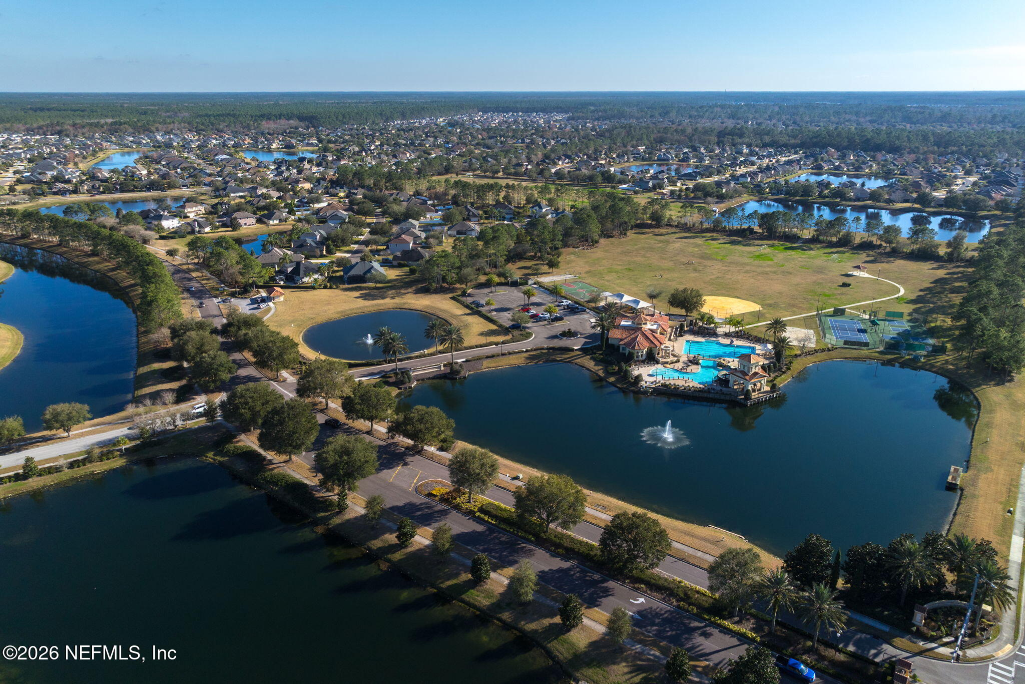 405 Porta Rosa Circle St. Augustine, FL 32092 - Photo 46 of 55 an aerial view of a houses with a lake view