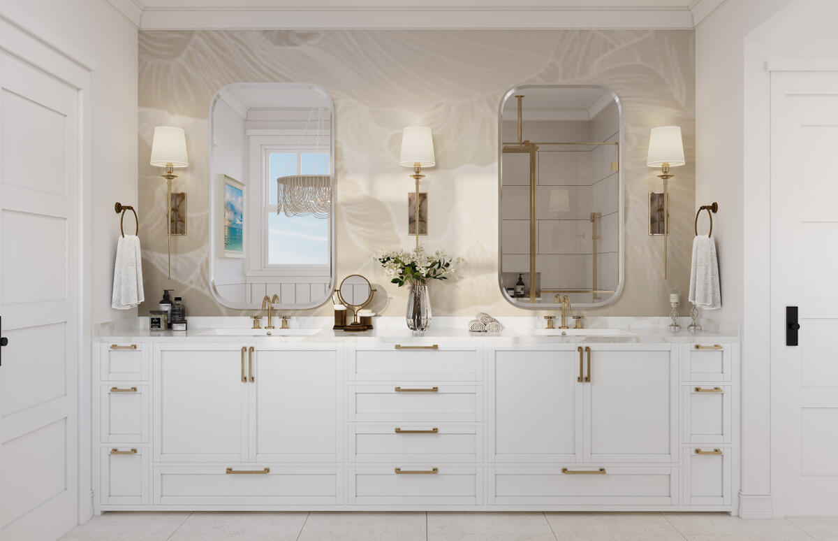 40 Sand Flea Dr Inlet Beach Inlet Beach, FL 32461 - Photo 15 of 37 a bathroom with a sink vanity and mirror