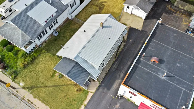 an aerial view of a city