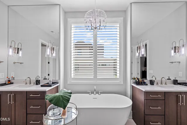 a aerial view of a house with swimming pool