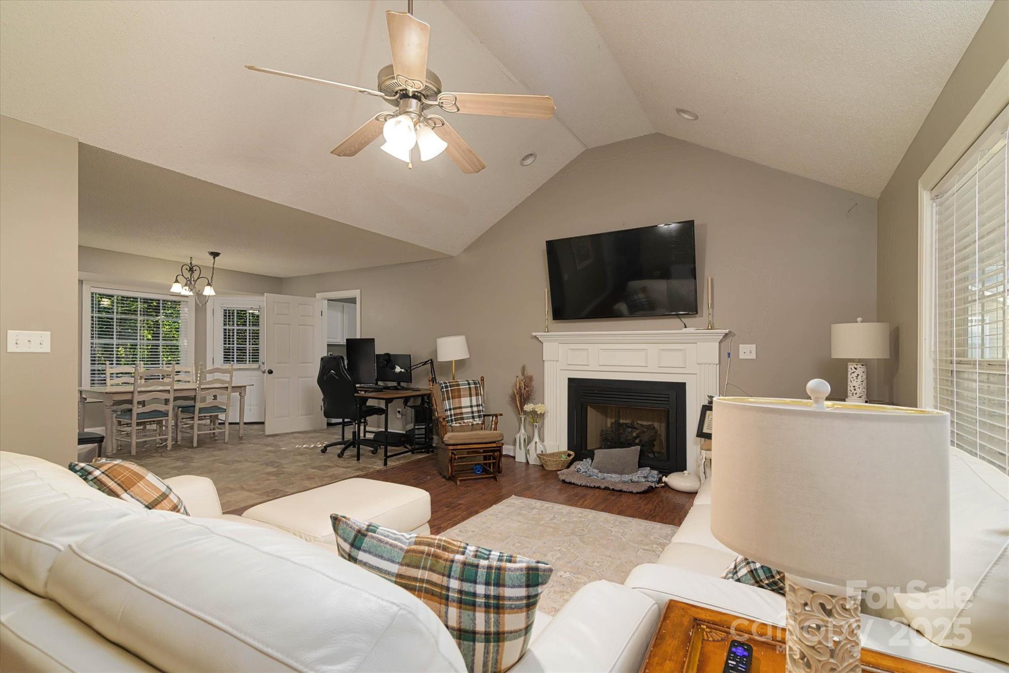 914 Ragin Lane Rock Hill, SC 29732 - Photo 14 of 31 a living room with furniture a fireplace and a flat screen tv