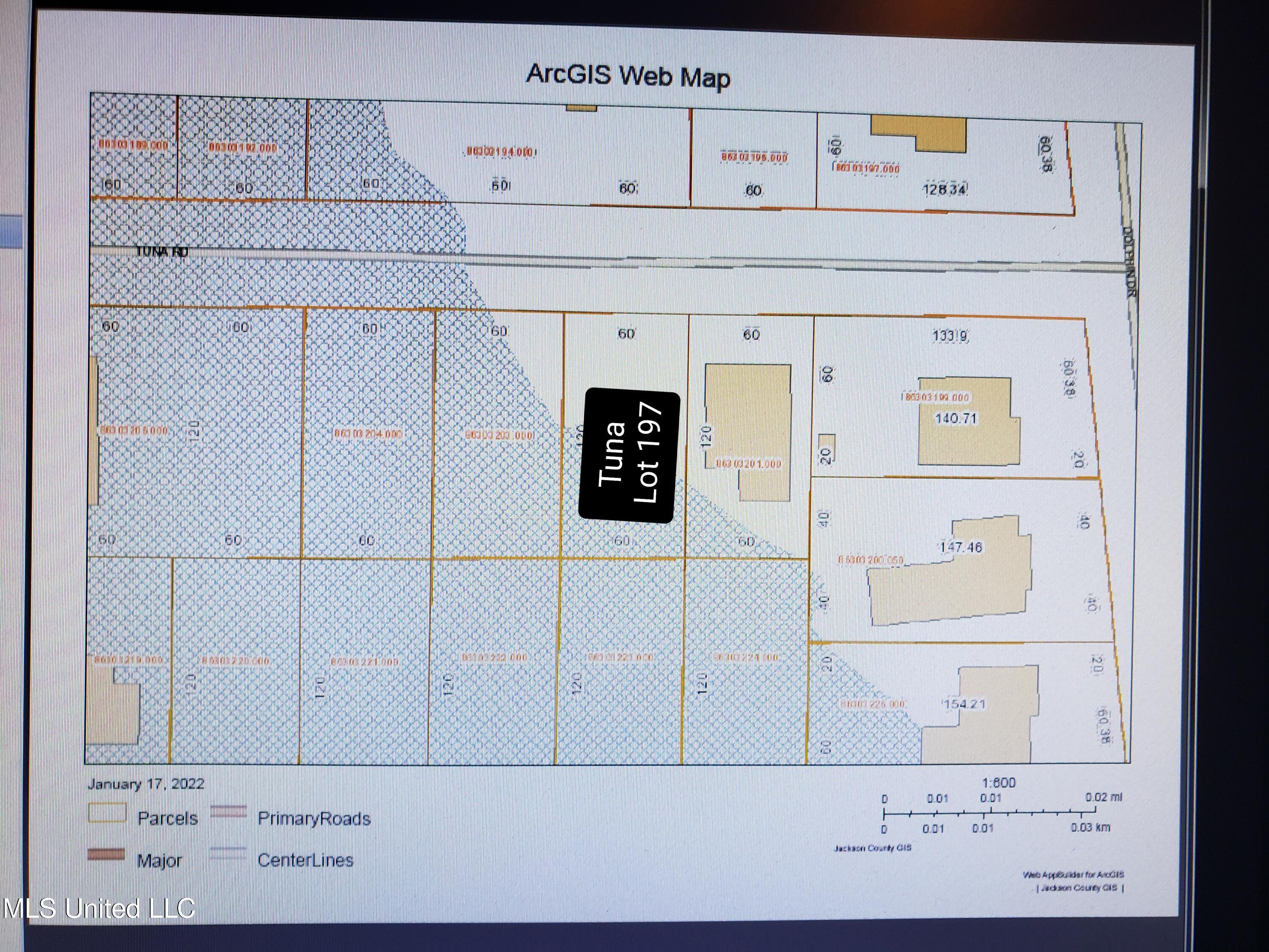 Tuna Road Gautier, MS 39553 - Photo 5 of 15 Tuna Lot 197 ArcGis Rd Map