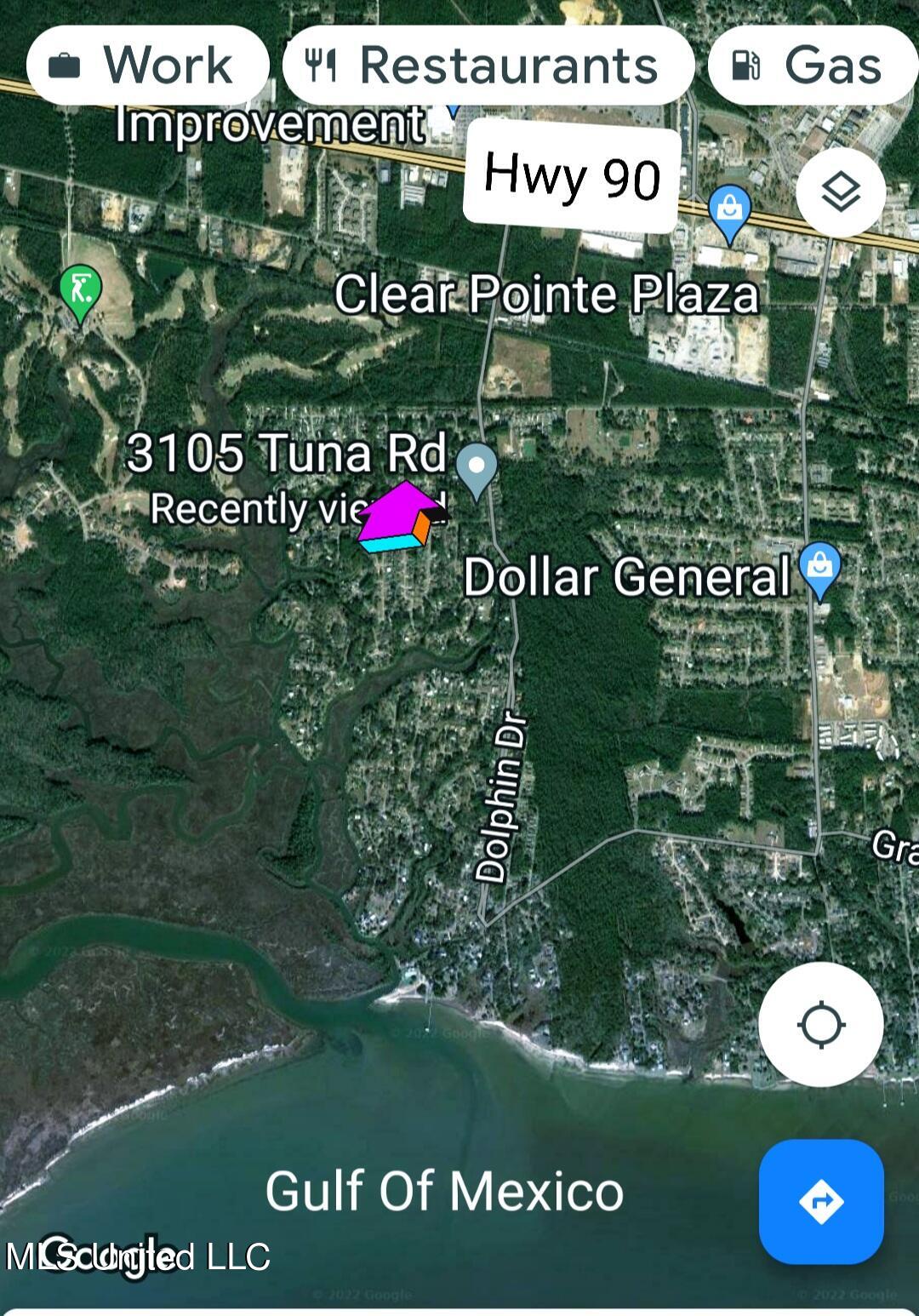 Tuna Road Gautier, MS 39553 - Photo 6 of 15 Tuna Lot 197 Google Aerial Map