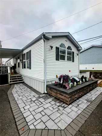 a front view of a house with entryway