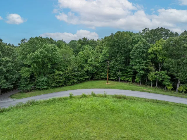 a view of a yard with a house
