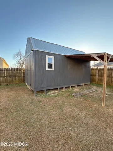 a backyard of a house