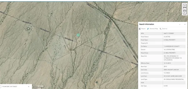 $25,000 | 0 Old Parker Road, Earp, CA 92242