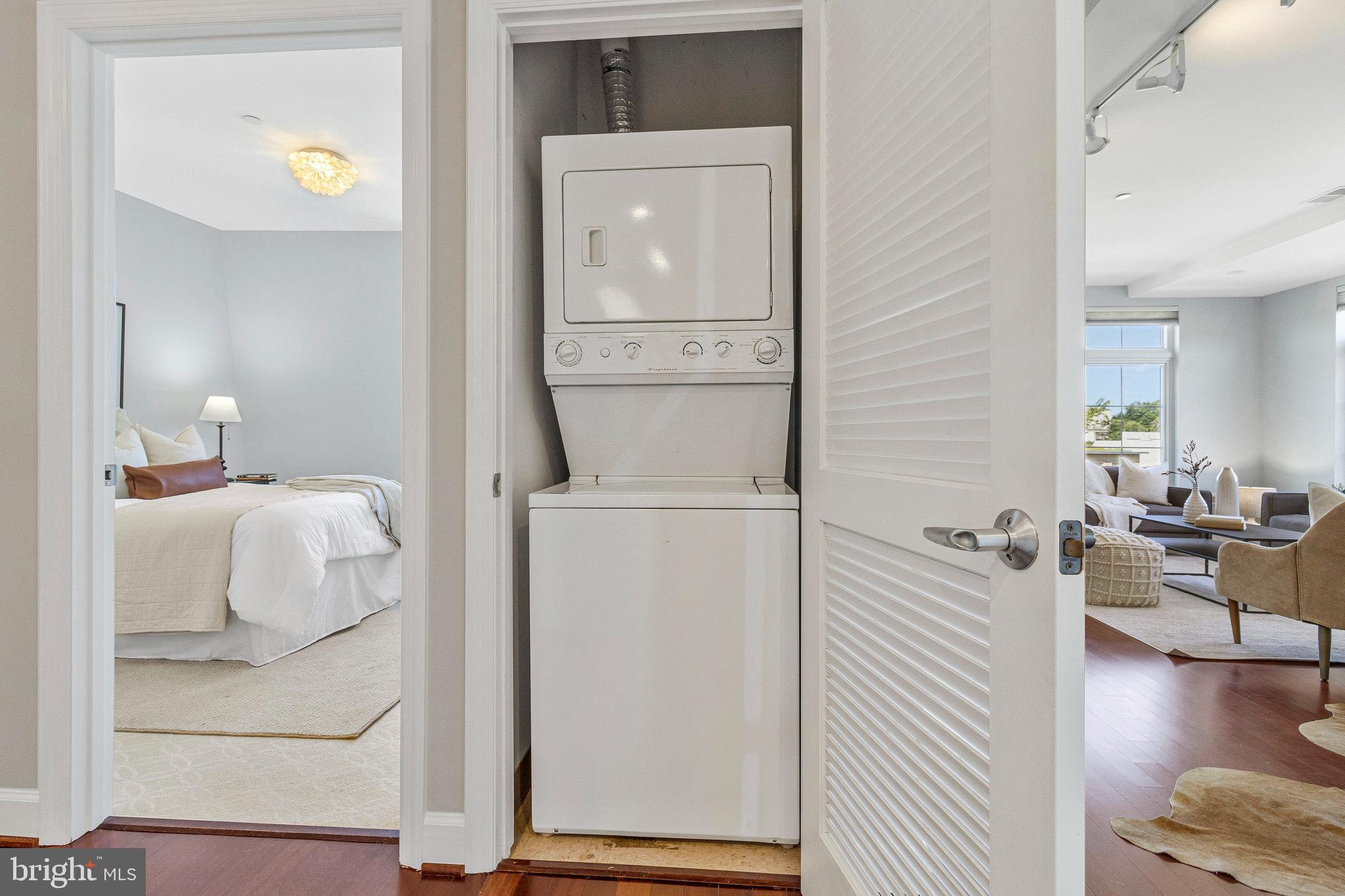 150 V Street Northwest, Unit V402 Washington, DC 20001 - Photo 15 of 28 Washer and dryer closet