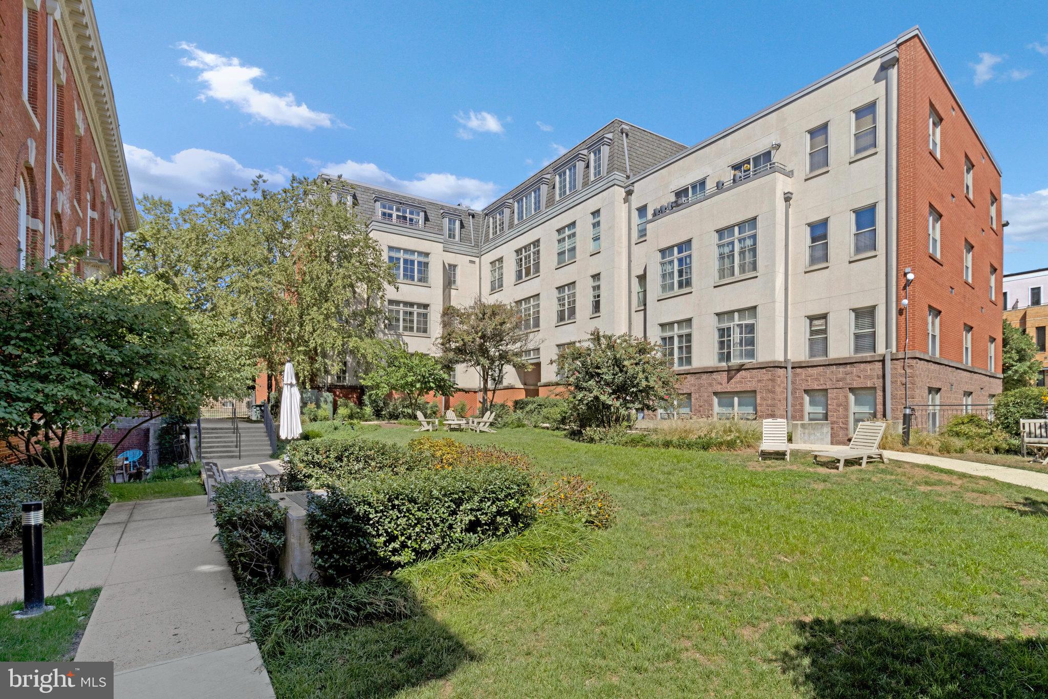 150 V Street Northwest, Unit V402 Washington, DC 20001 - Photo 20 of 28 Community courtyard between buildings